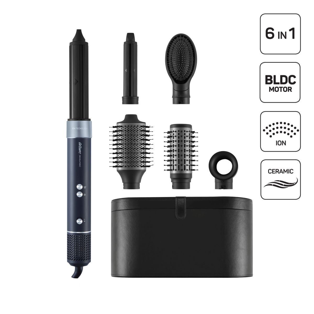 Arzum AR5166 Revolution 6in1 Platin Gri Saç Şekillendirme Seti