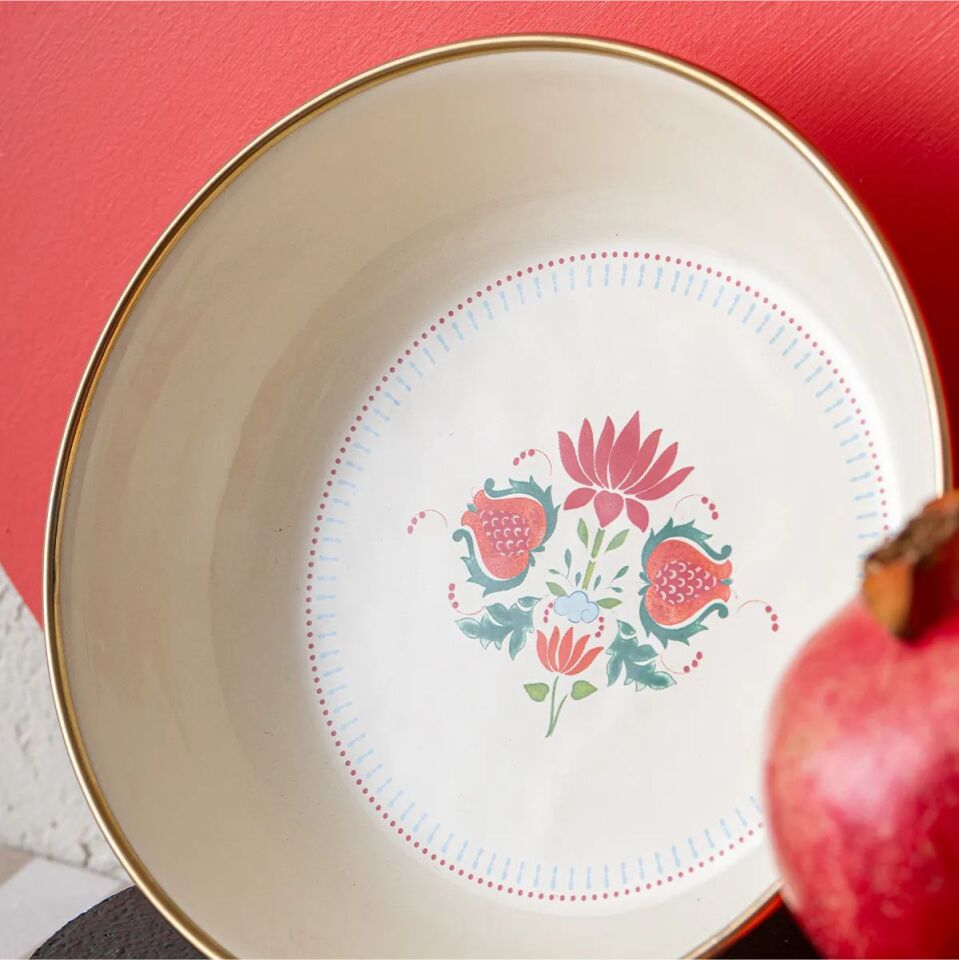 Emsan Nar Emaye Çukur Tabak 18 cm