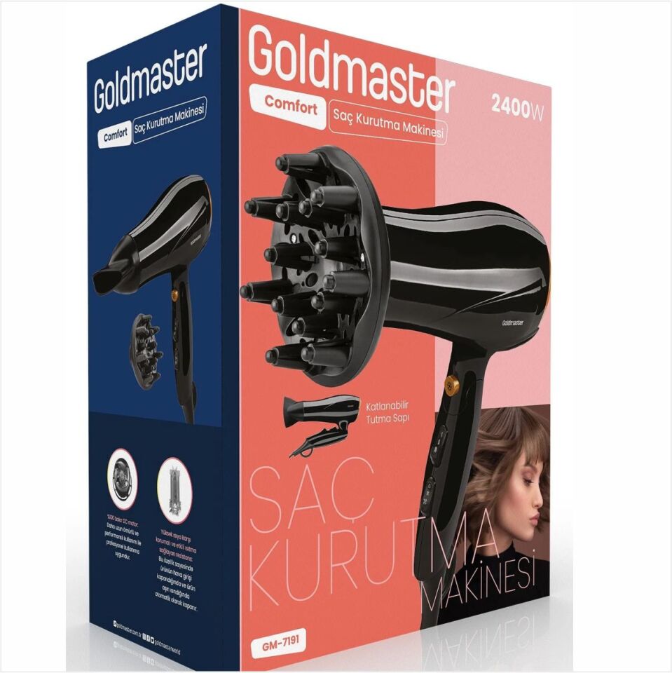 Goldmaster GM 7191 Comfort 2400 W Katlanabilir Saç Kurutma Makinesi