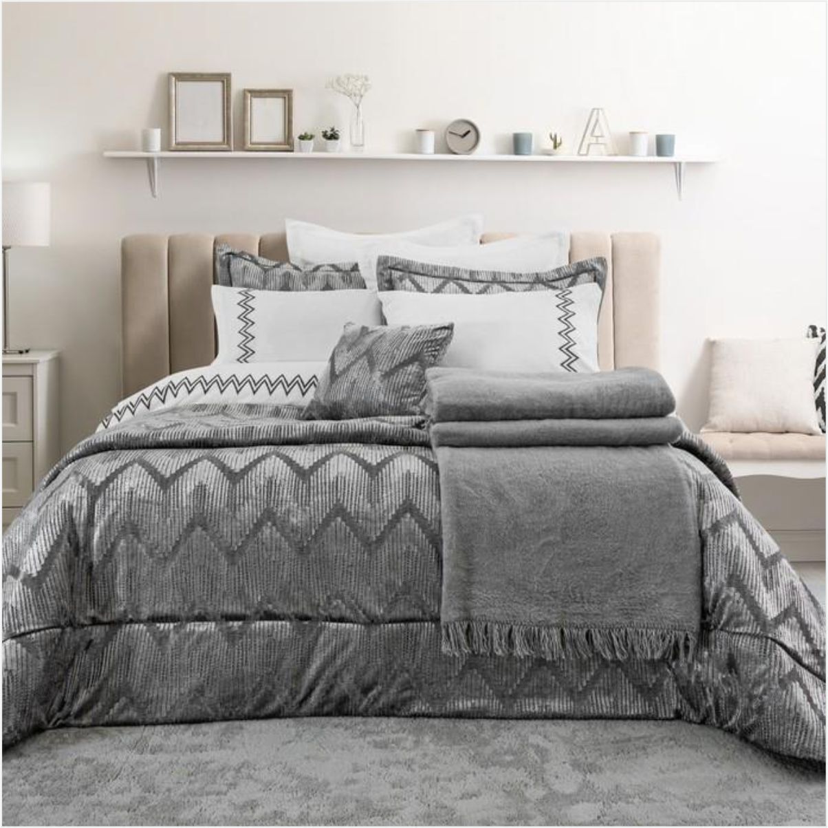 SCHAFER HOME BİANCA ÇEYİZ SETİ 11 PARÇA-GRİ