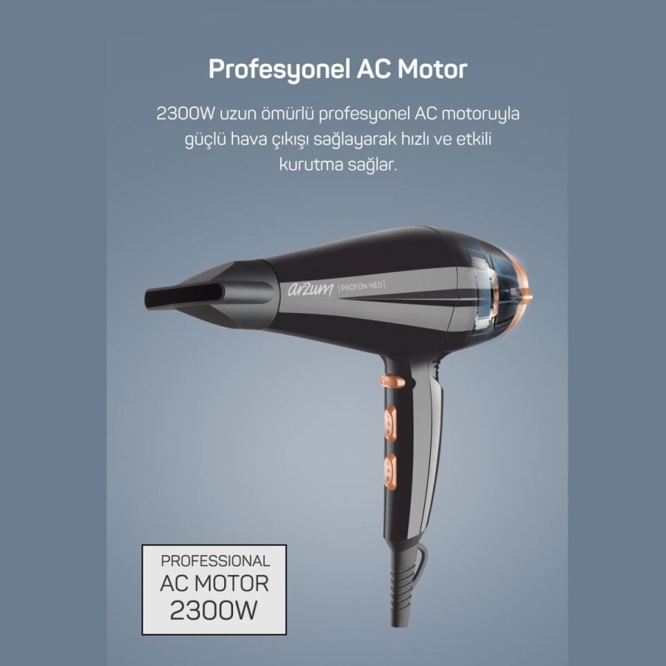 Arzum Ar5047 Profön Neo Saç Kur Mak-Siyah