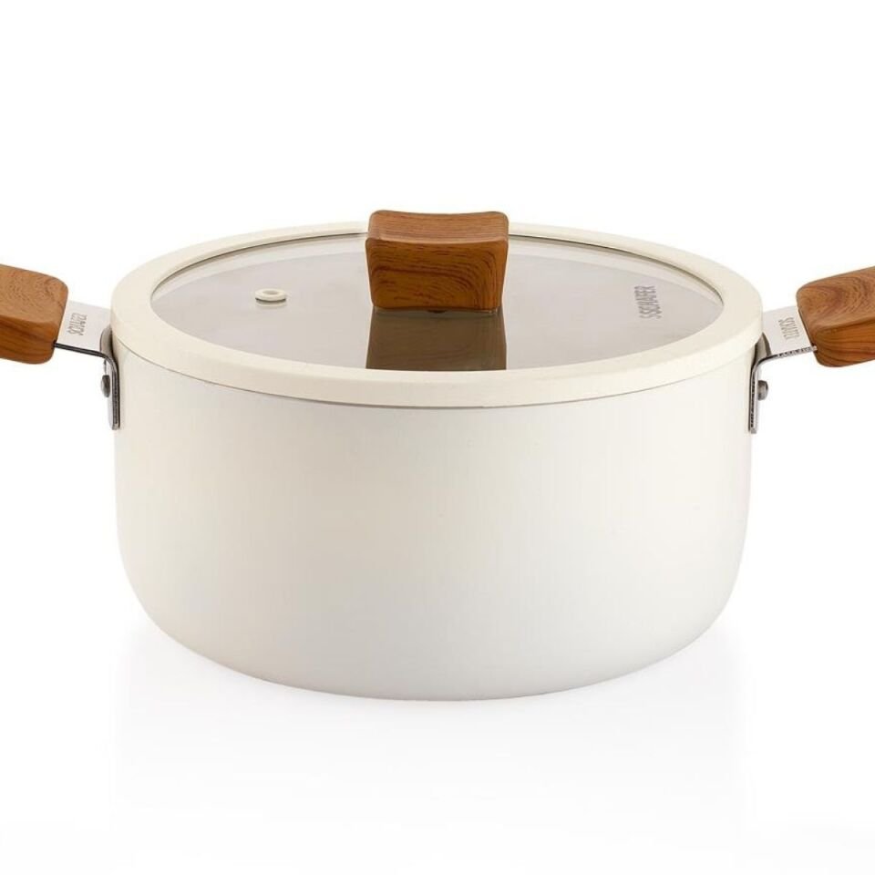 Schafer Ceramoni Seramik Derin Tencere 20Cm - Krem