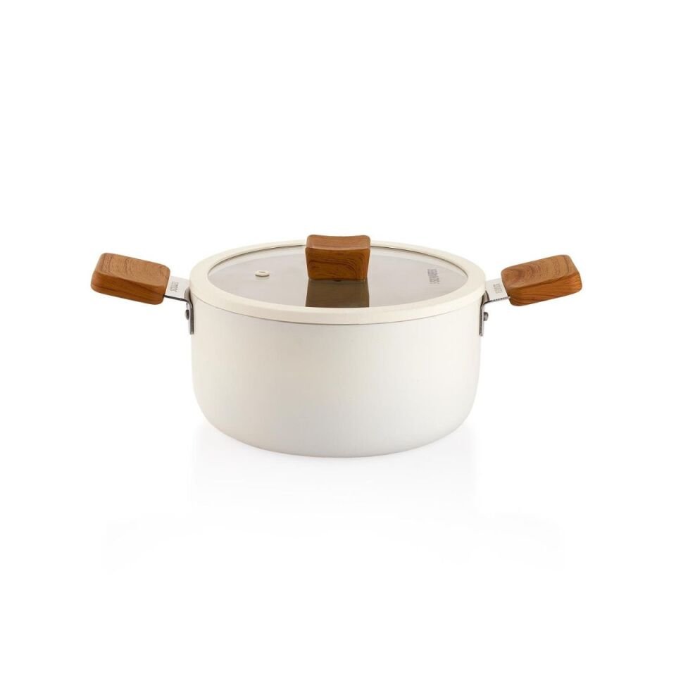 Schafer Ceramoni Seramik Derin Tencere 24Cm - Krem