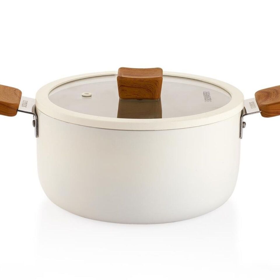 Schafer Ceramoni Seramik Derin Tencere 24Cm - Krem