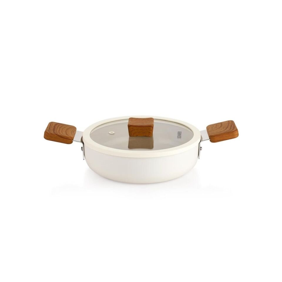 Schafer Ceramoni Seramik Kapaklı Sahan 20Cm - Krem