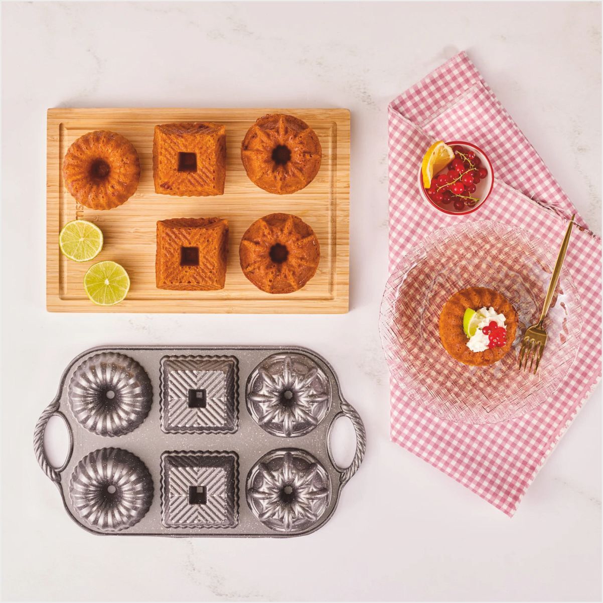 EMSAN GRİSS ONE SİX 6'LI DÖKÜM KEK KALIBI GRİ