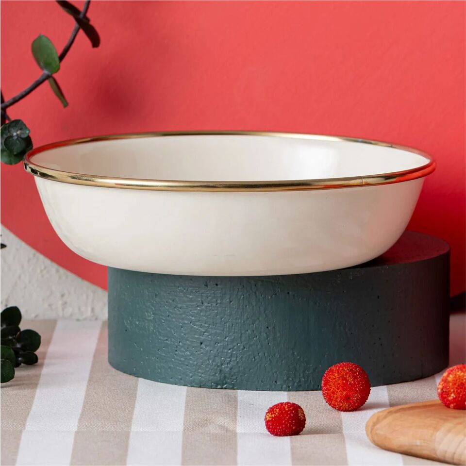 Emsan Nar Emaye Çukur Tabak 18 cm