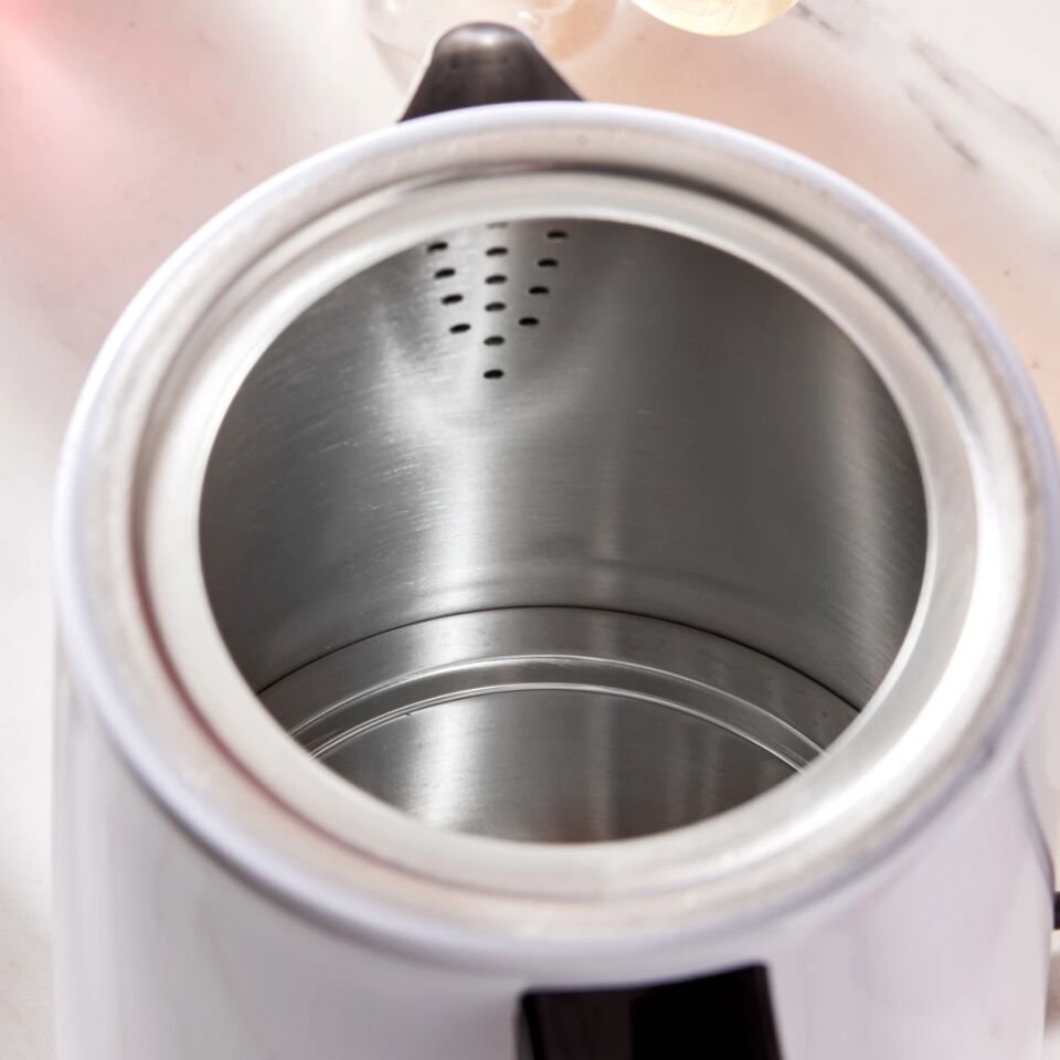 Karaca Tea Glass 2 in 1 Çelik Çay Makinesi ve Kettle Rosegold