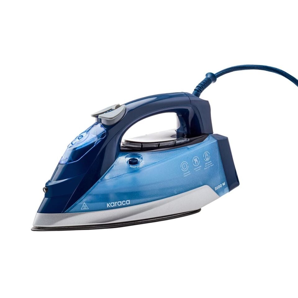 Karaca Vantuz İrona Buharlı Ütü Pearl Mavi 3100 W