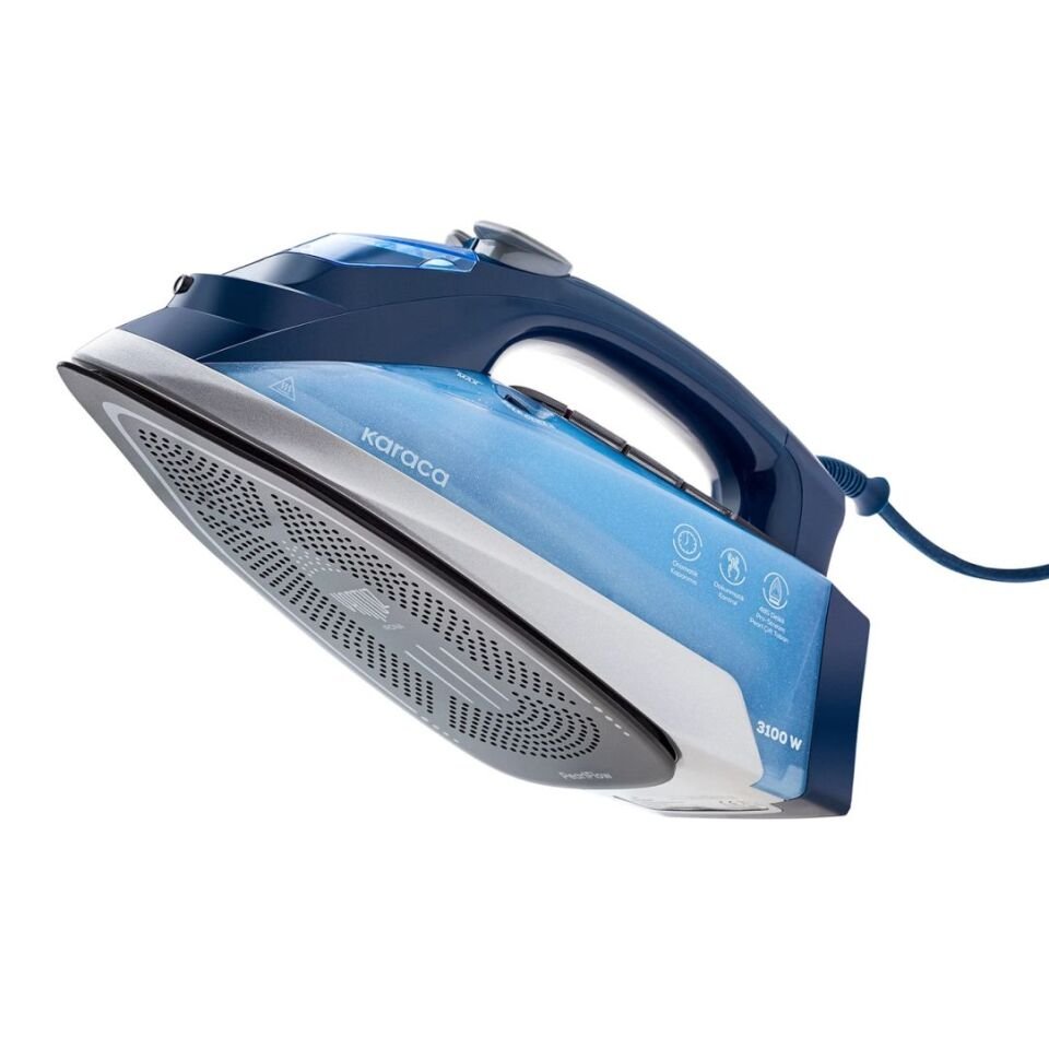 Karaca Vantuz İrona Buharlı Ütü Pearl Mavi 3100 W