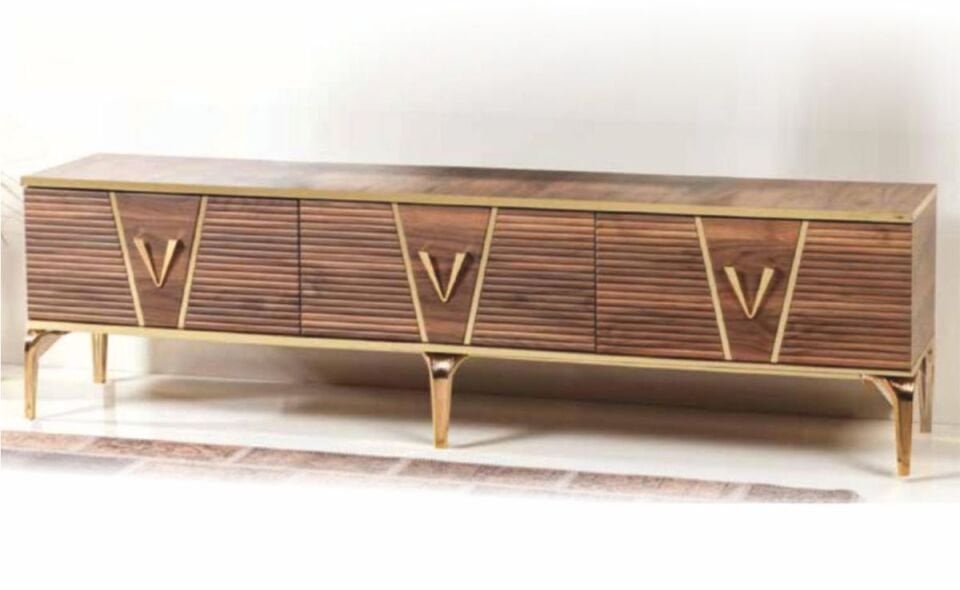 LİNZA VAKKO 180 CM 3 ÇEKMECELİ TV SEHPASI CEVİZ