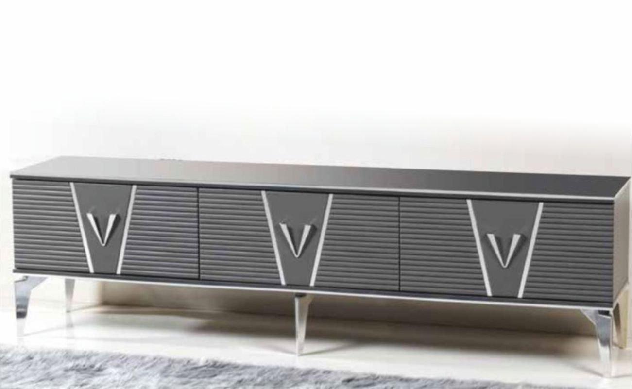 LİNZA VAKKO 180 CM 3 ÇEKMECELİ TV SEHPASI ANTRASİT