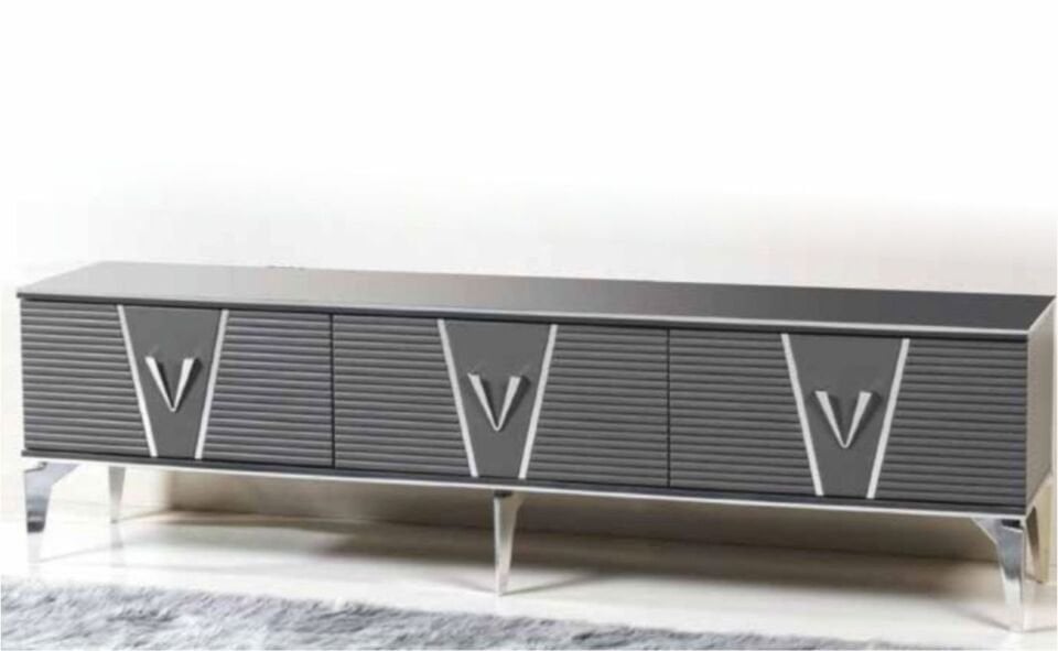 LİNZA VAKKO 180 CM 3 ÇEKMECELİ TV SEHPASI ANTRASİT