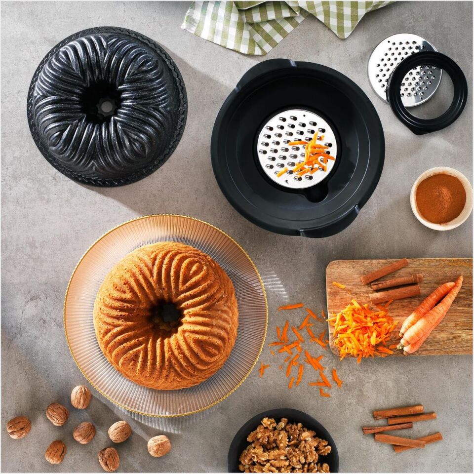 SCHAFER CAKEHAUS KEK KALIBI+HAZIRLIK SETİ 6 PARÇA-SİYAH