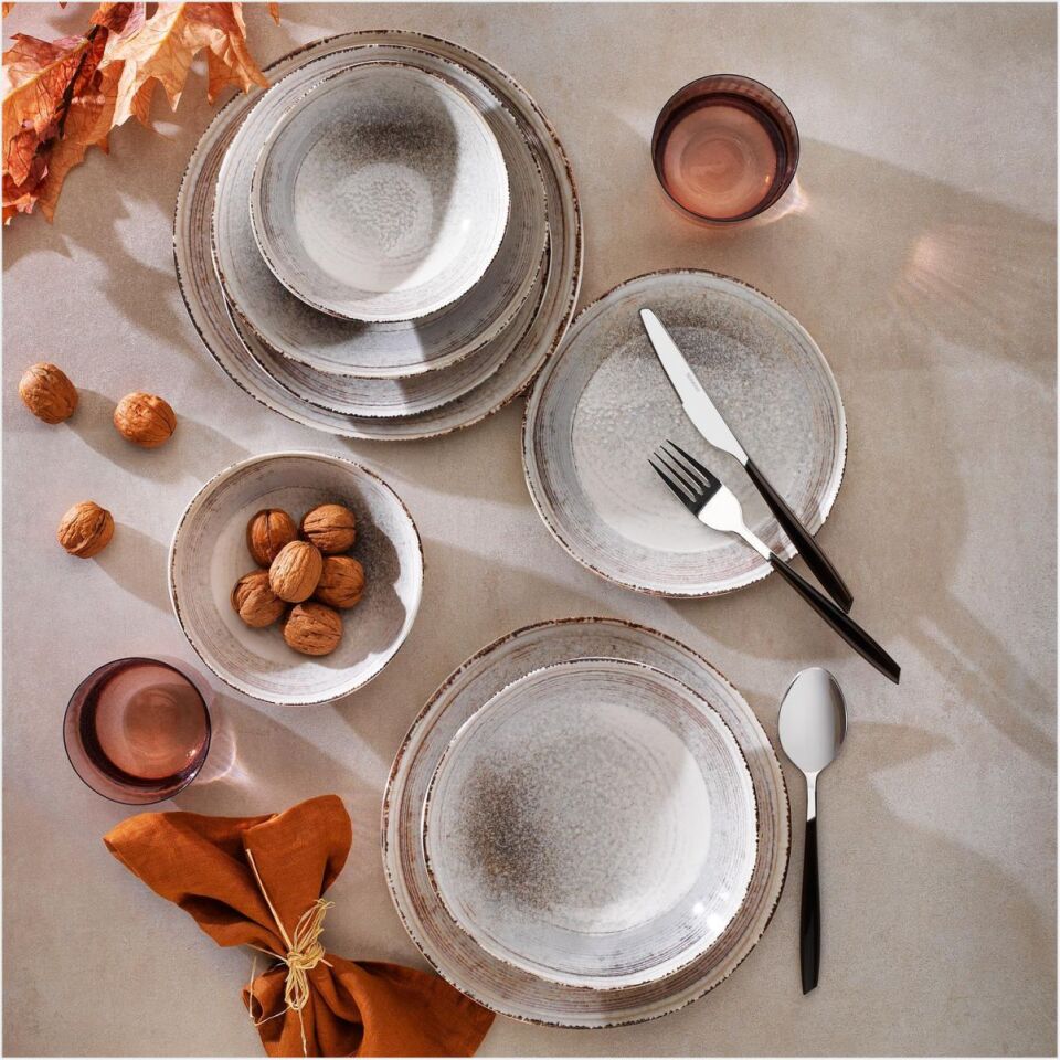 Schafer Lunar Yemek Takımı 24Parça. - Kah01