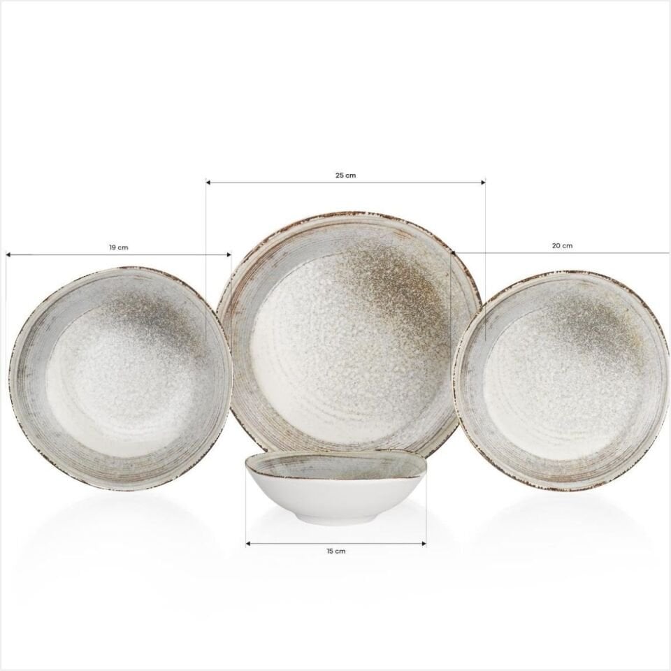 Schafer Lunar Yemek Takımı 24Parça. - Kah01