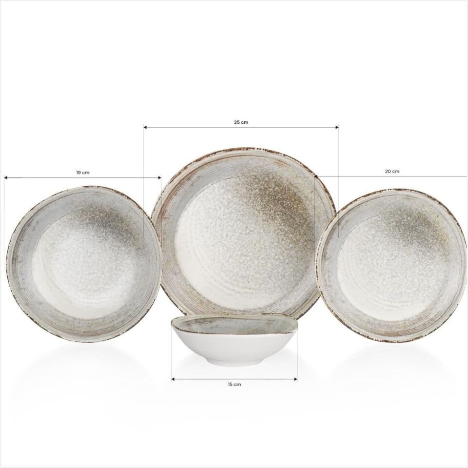 Schafer Lunar Yemek Takımı 24Parça. - Kah01