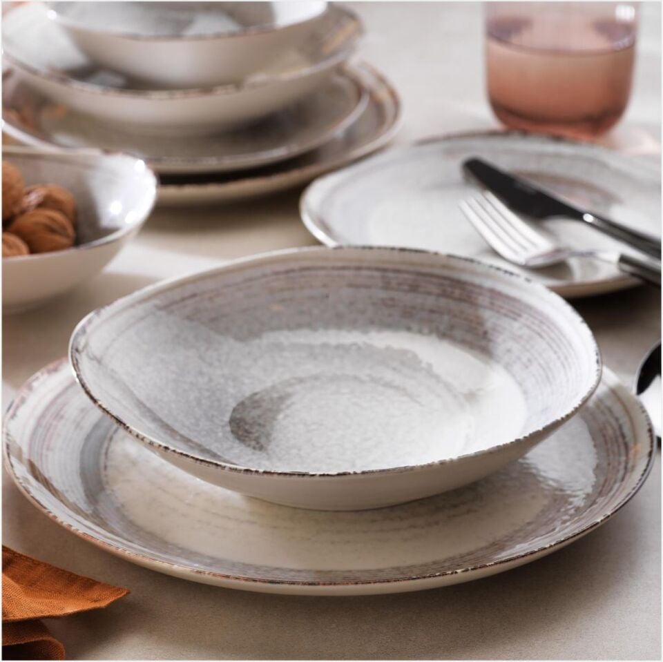 Schafer Lunar Yemek Takımı 24Parça. - Kah01