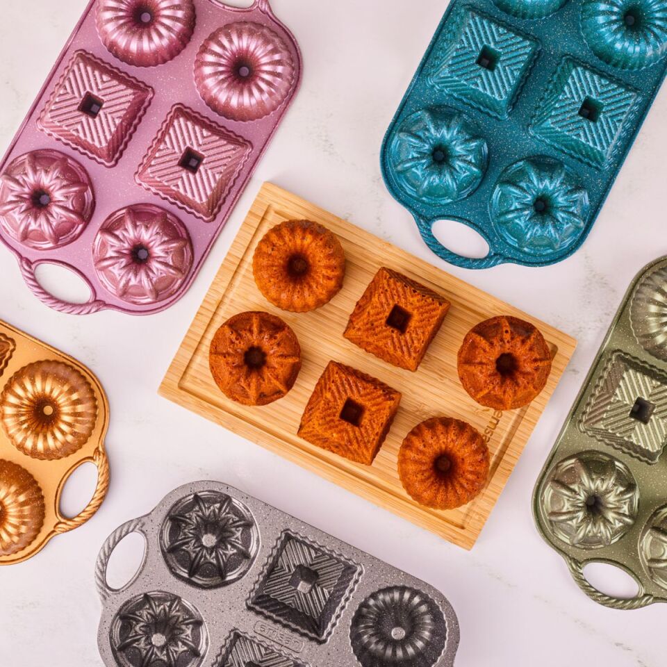 Emsan Grıss Onesıx6Lı Kek Kalıbı Gold