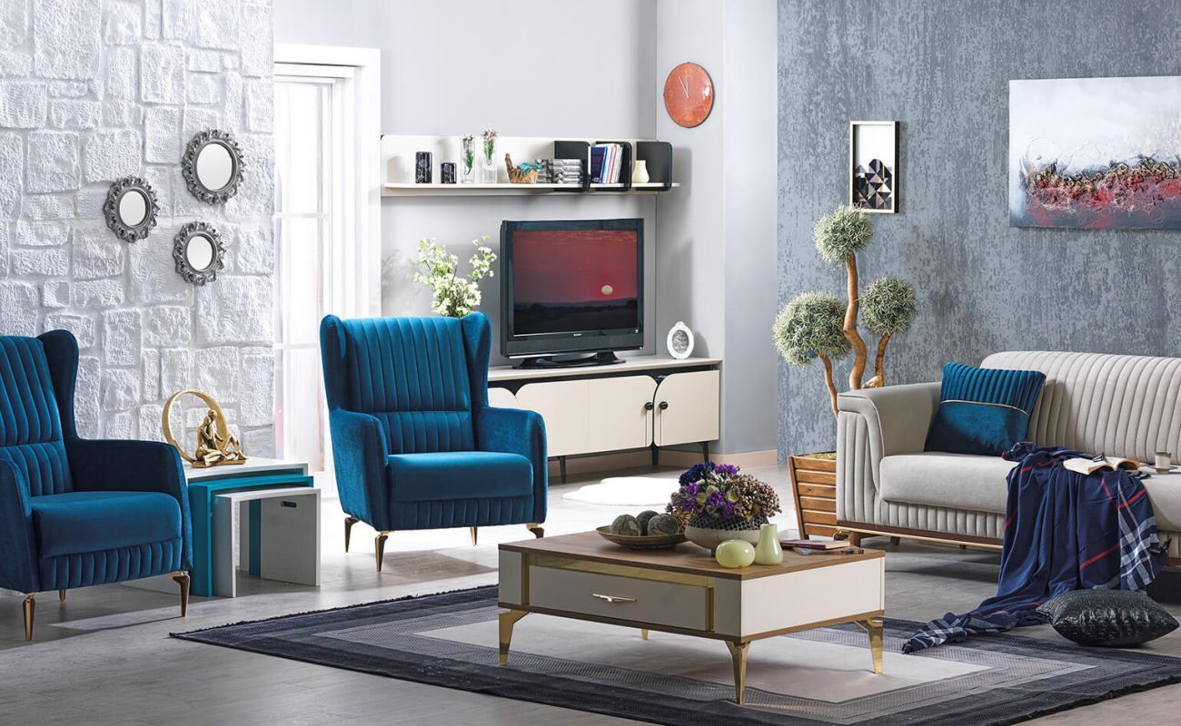 Aras Koltuk Takımı 3+1+1 Kuvars 088/3Lü Kuvars 03 Krem