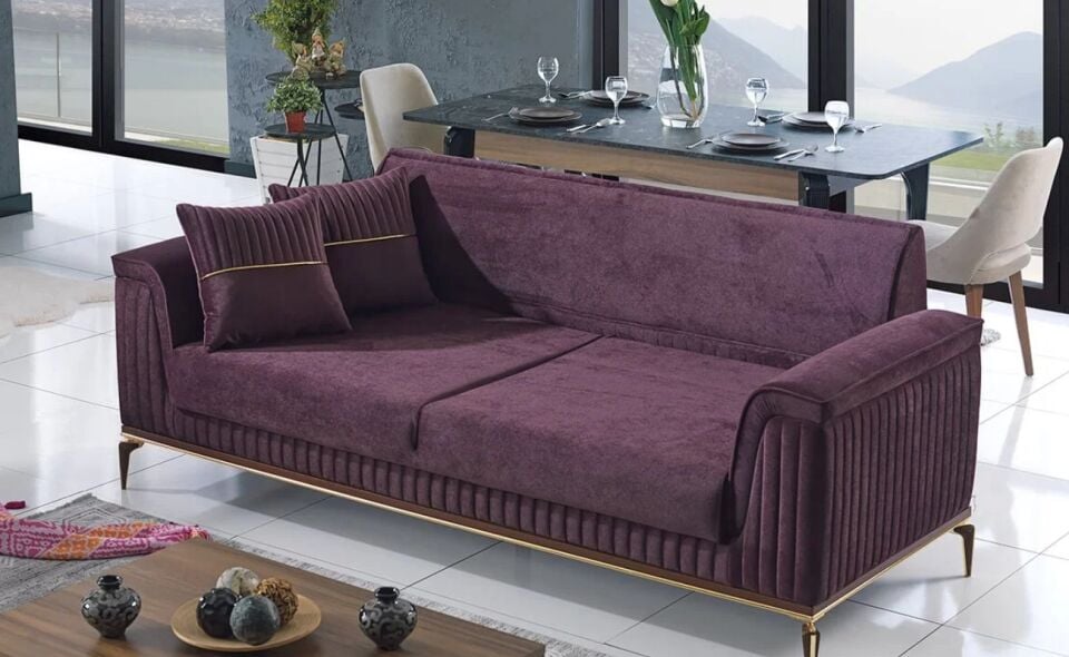 Aras Koltuk Takımı 3+1+1 Kuvars 088/3Lü Kuvars 03 Krem