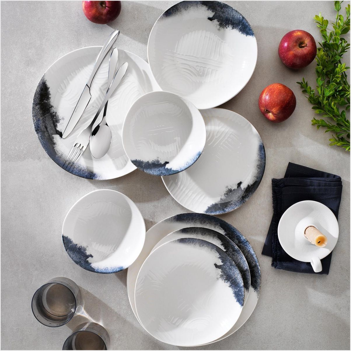 Schafer Lunar Yemek Takımı 24Parça. - Sıy01