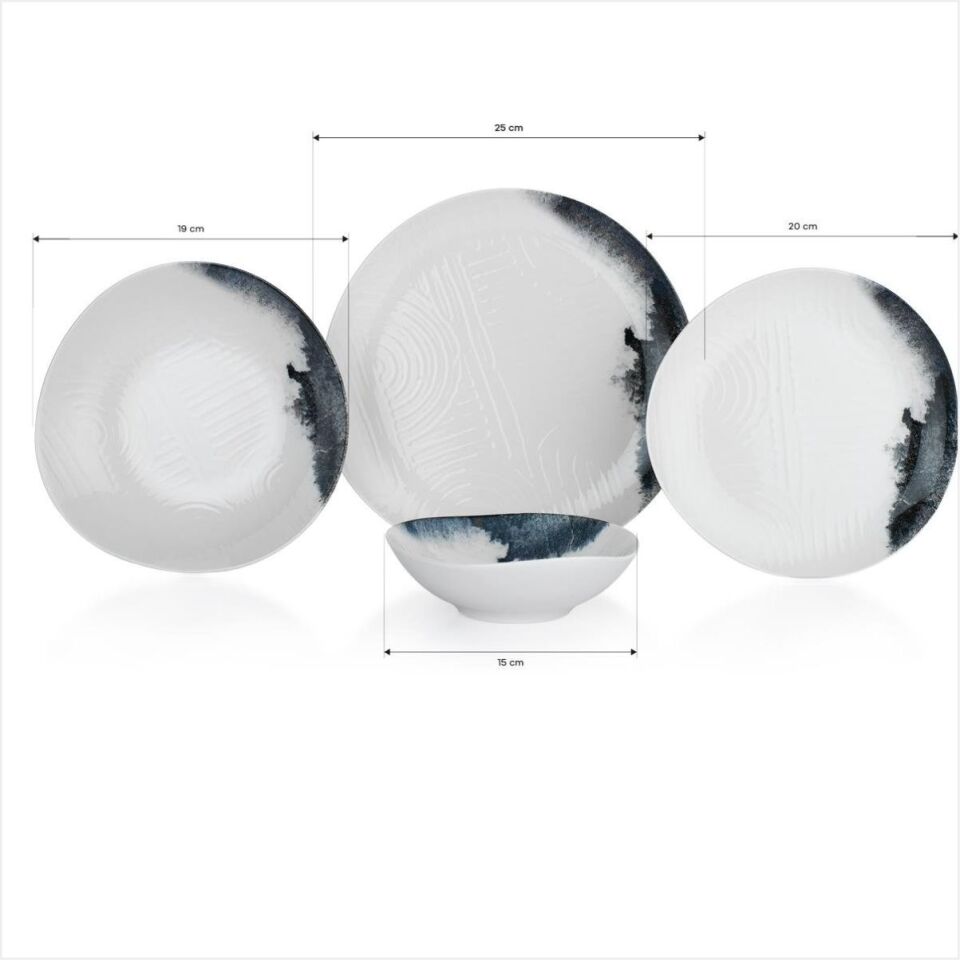 Schafer Lunar Yemek Takımı 24Parça. - Sıy01