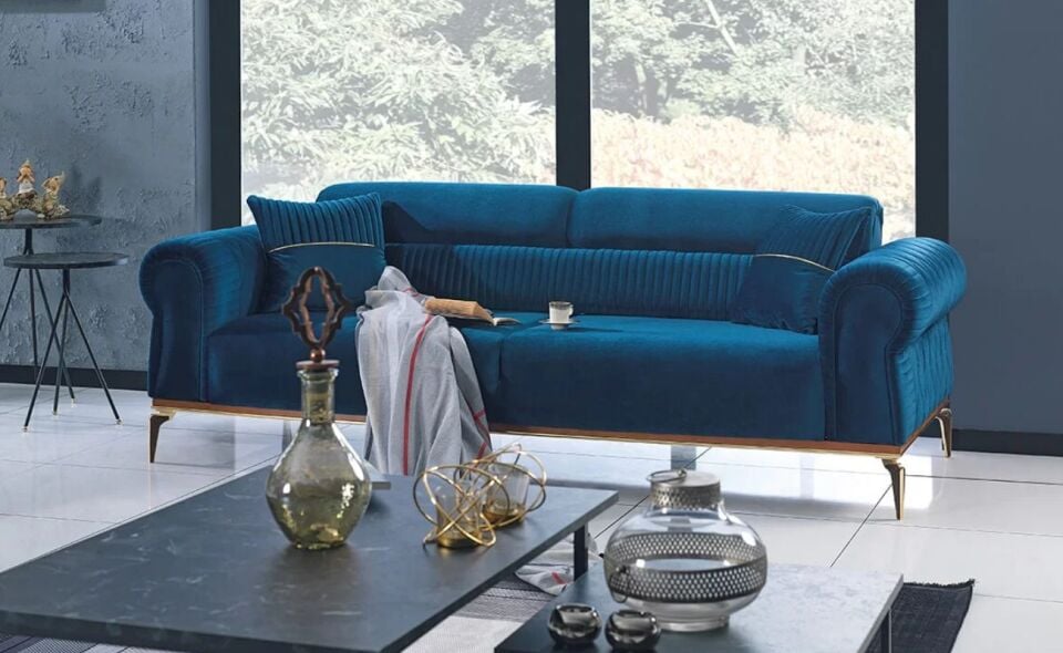 Başak Koltuk Takımı 3+1+1 Kuvars 08 K.Gri/ 3Lü Kuvars 03 Krem