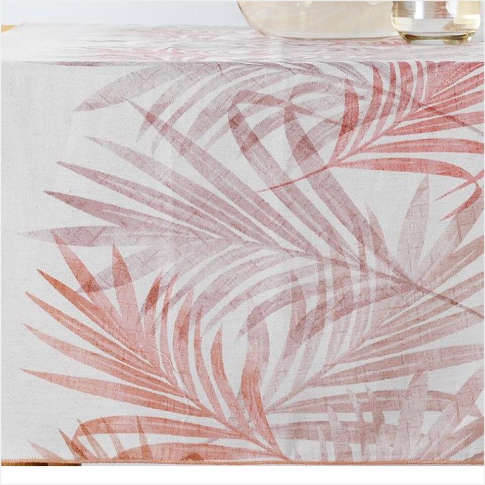 SCHAFER HOME LEAF POLY LİNEN RUNNER 45X150 CM 1 PARÇA-KİREMİT