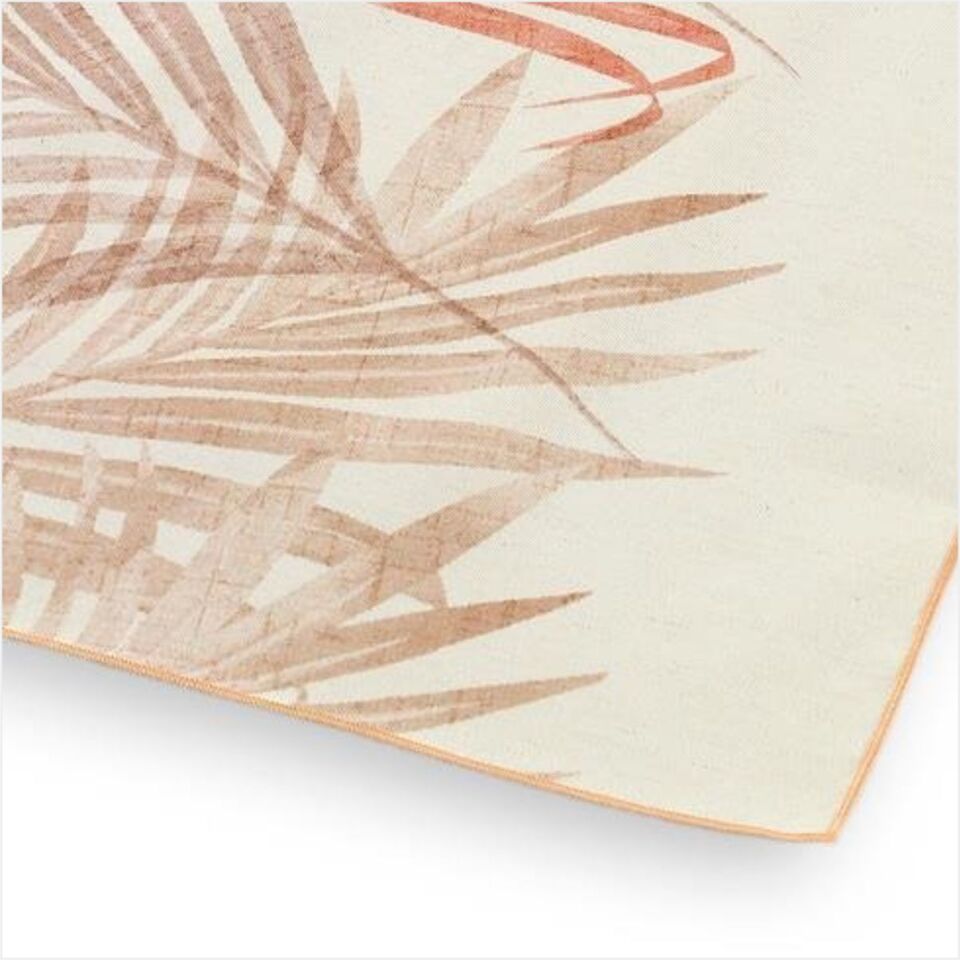 SCHAFER HOME LEAF POLY LİNEN RUNNER 45X150 CM 1 PARÇA-KİREMİT