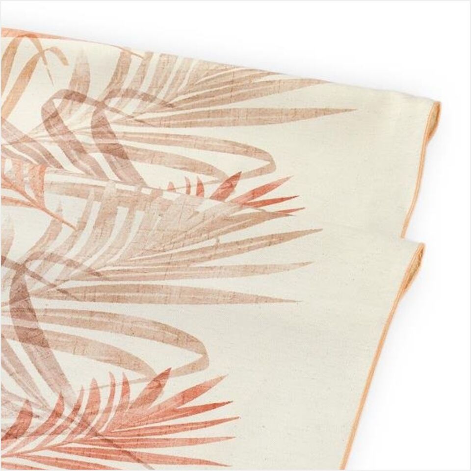 SCHAFER HOME LEAF POLY LİNEN RUNNER 45X150 CM 1 PARÇA-KİREMİT