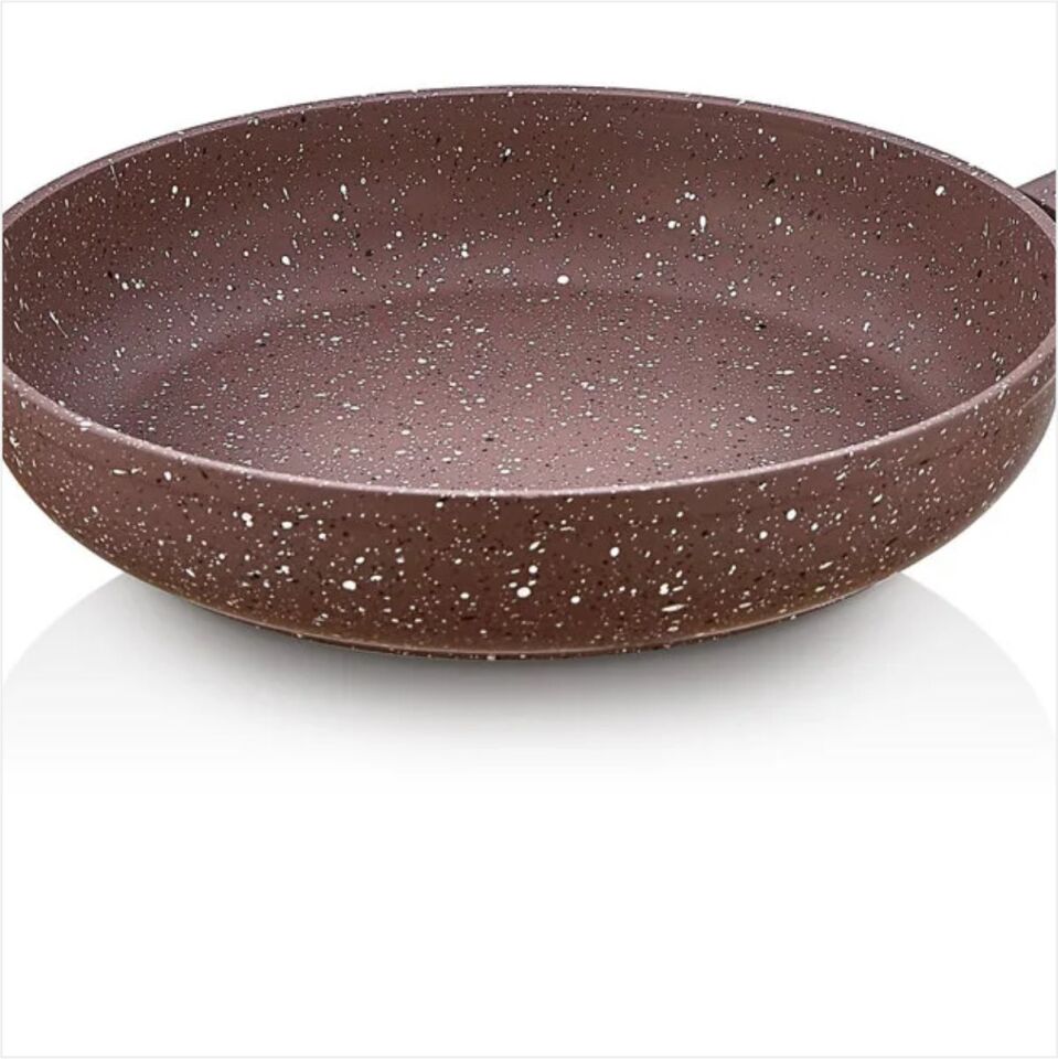 SAFINOX SAFLON 22 CM TEK KULP GRANİT TAVA KAHVE