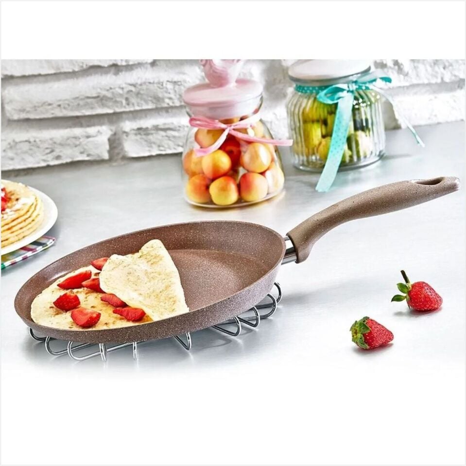 SAFINOX SAFLON 28CM TEK KULP GRANİT KREP TAVA 5428