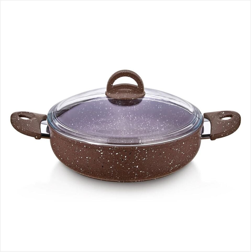 SAFINOX 32CM SAFLON KARNIYARIK TENCERE KAHVE