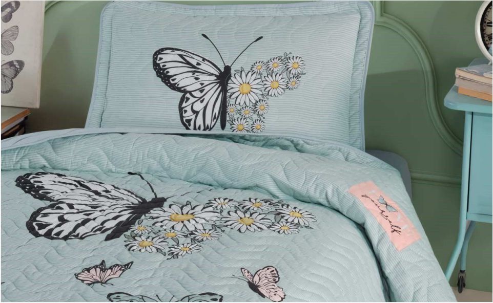 Aran Clasy Daisy Love Mint Ranforce %100 Pamuk Tek Kişilik Uyku Seti