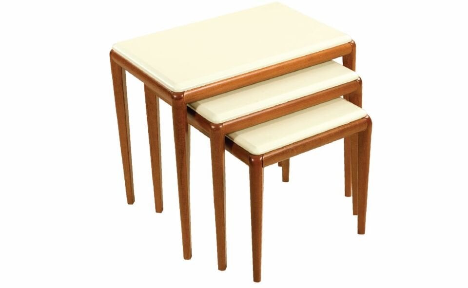 Bolıvıa Zigon Sehpa Krem/Ceviz