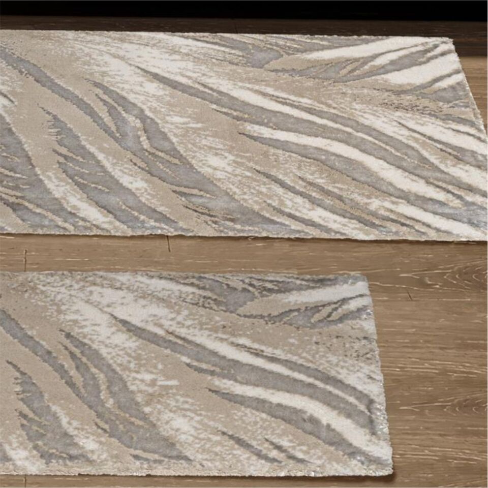 Schafer Home Alora 2'Li Pamuk Floş Banyo Paspas - Gri01