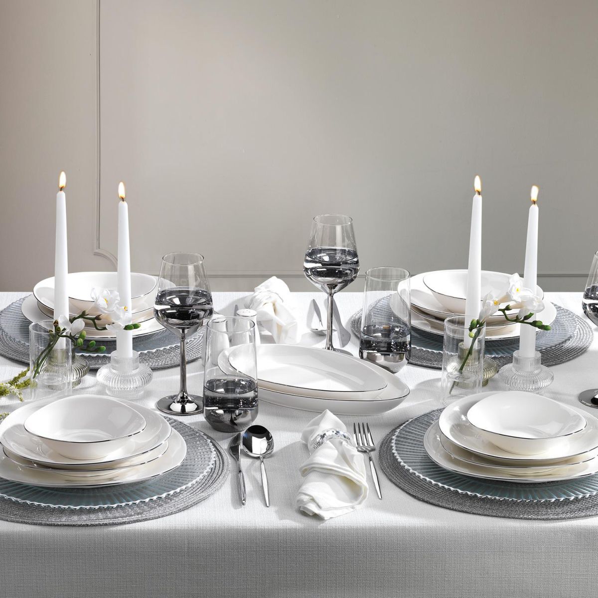 Schafer Dina Yemek Takımı 56 Parça-Platin