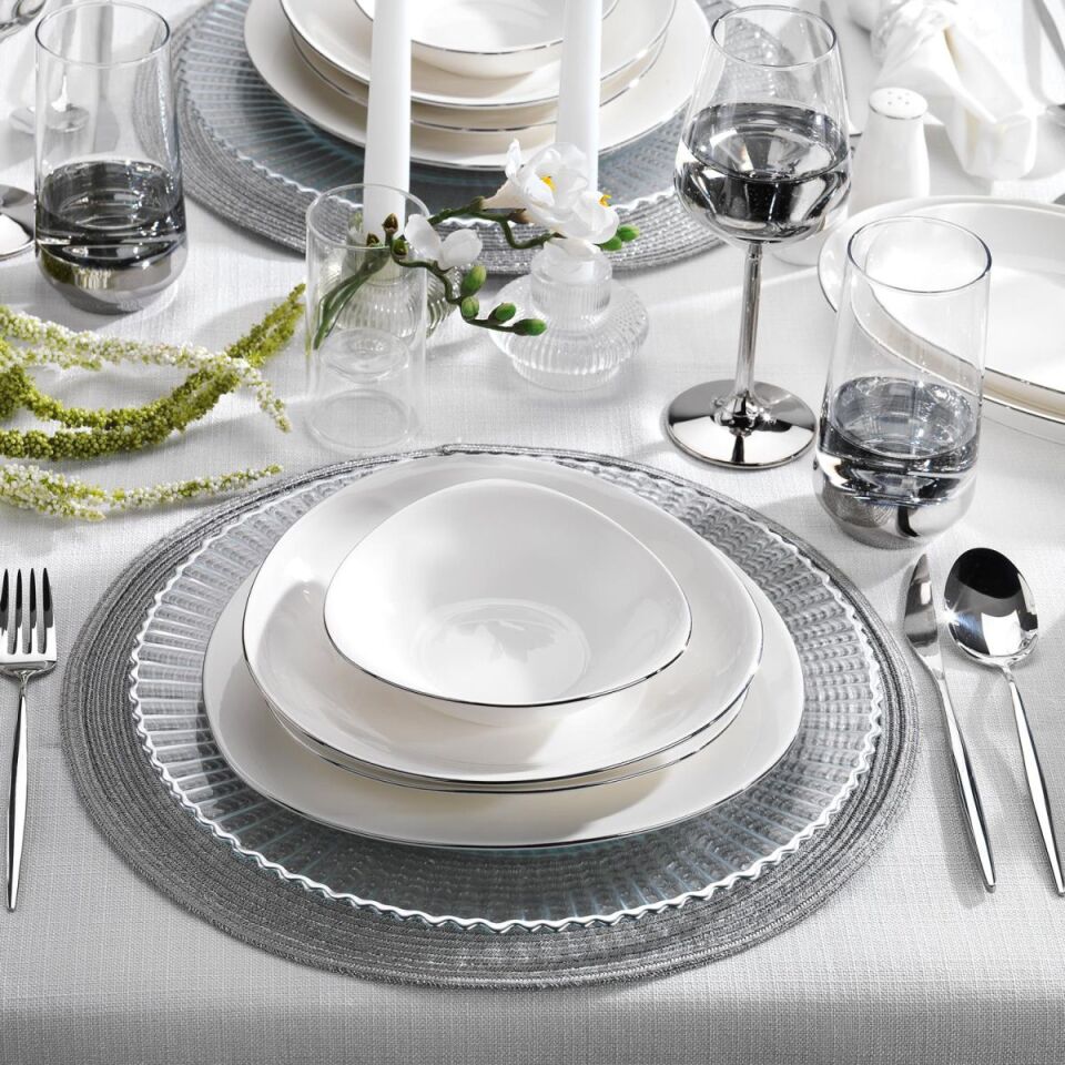 Schafer Dina Yemek Takımı 56 Parça-Platin