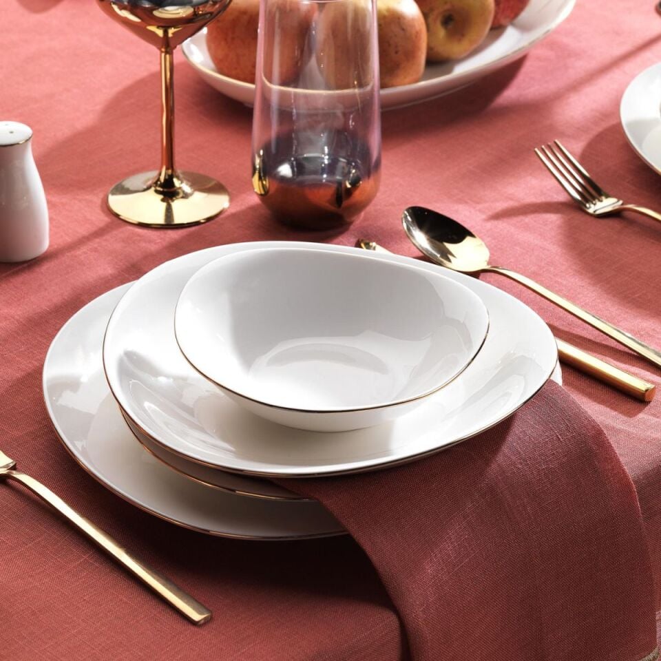 Schafer Dina Yemek Takımı 56 Parça-Altın