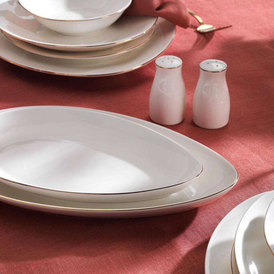 SCHAFER DİNA YEMEK TAKIMI 56 PARÇA ALTIN 01