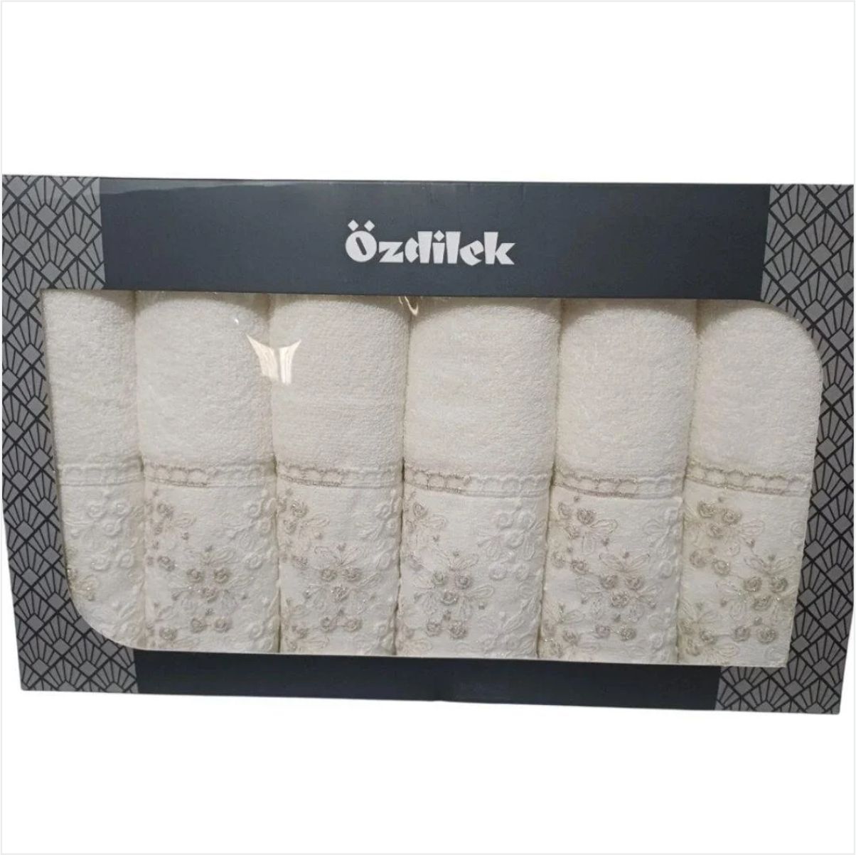 ÖZDİLEK BEYZA/KREM 6 LI KUTULU HAVLU