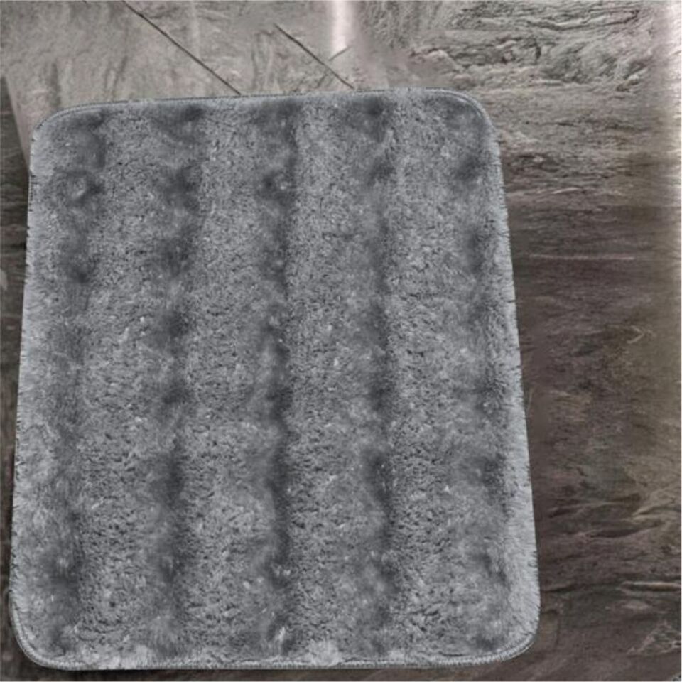 Schafer Home Pia 2'Li Peluş Banyo Paspas - Gri01