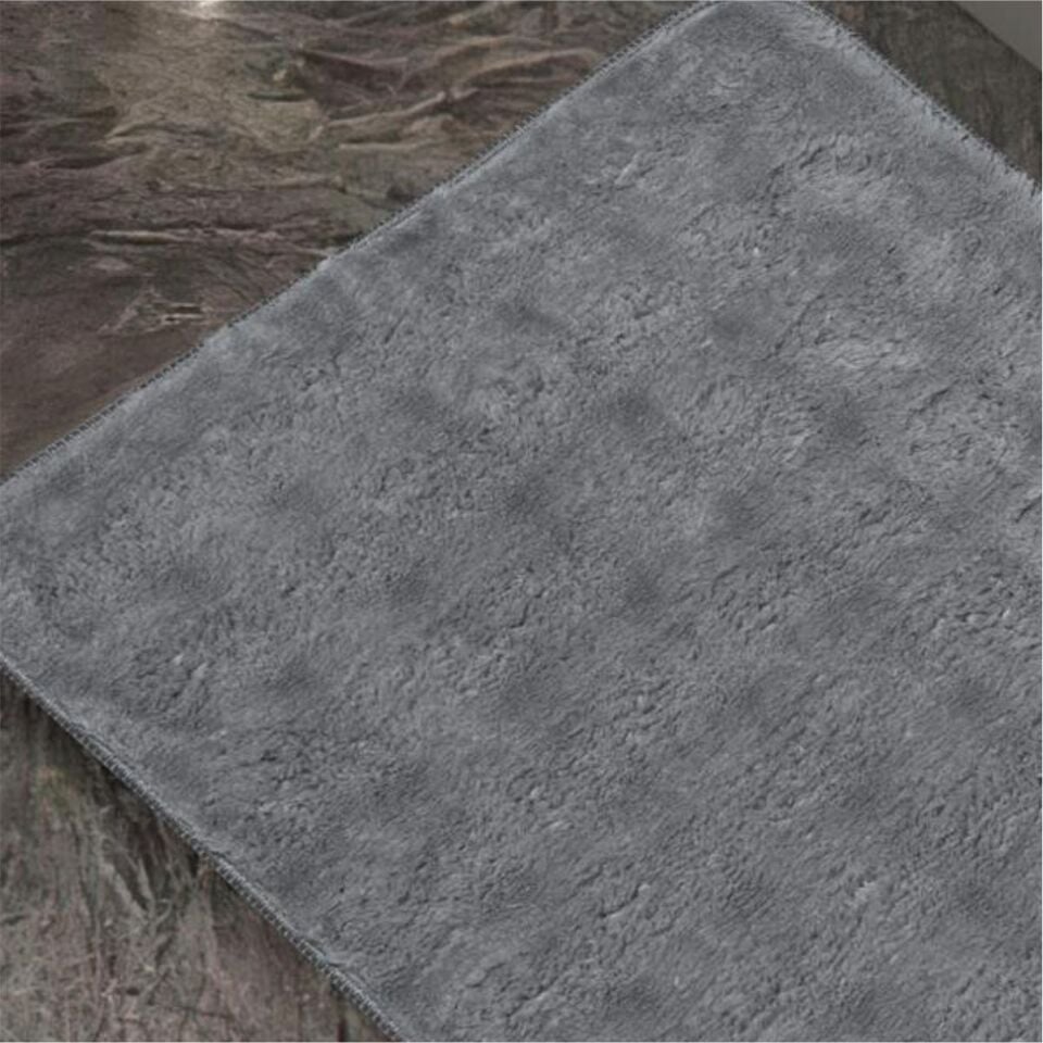 Schafer Home Pia 2'Li Peluş Banyo Paspas - Gri01