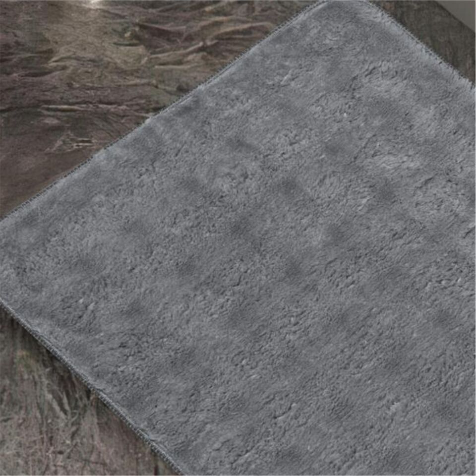 Schafer Home Pia 2'Li Peluş Banyo Paspas - Gri01