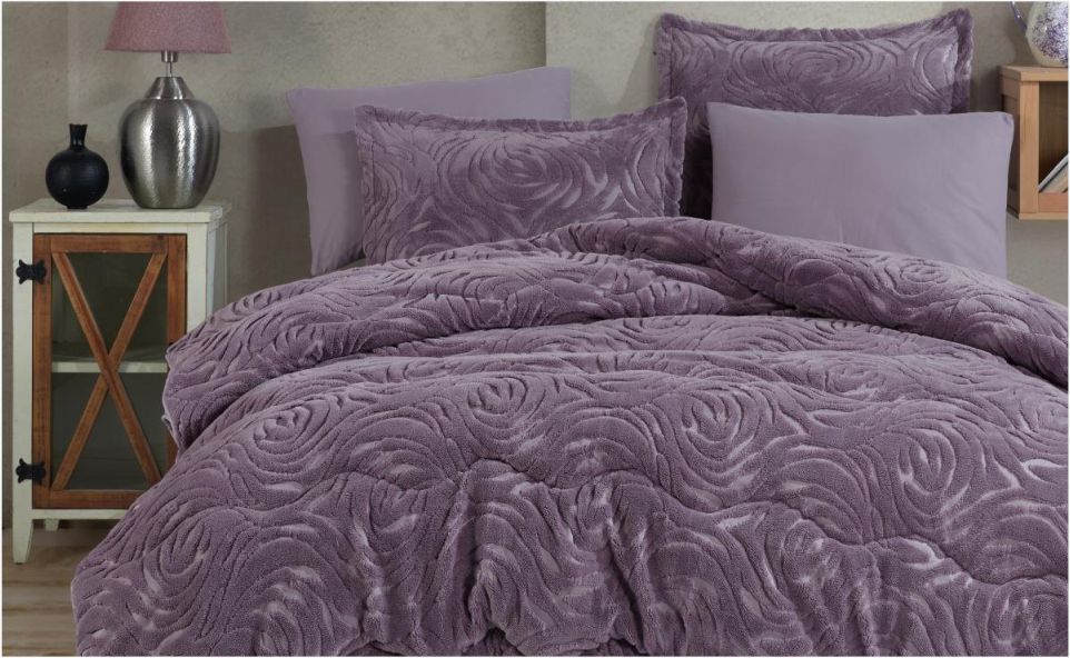 Aran Clasy Wellsoft Jakarlı Çift Kişilik Uyku Seti Reste V3 Lila