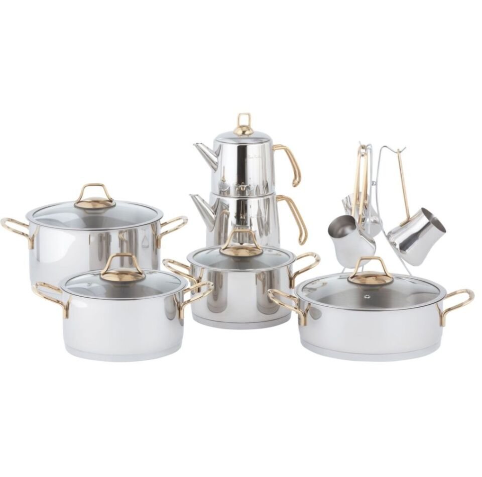 Pierre Cardin Jupiter Gold 16 Parça Tencere Seti