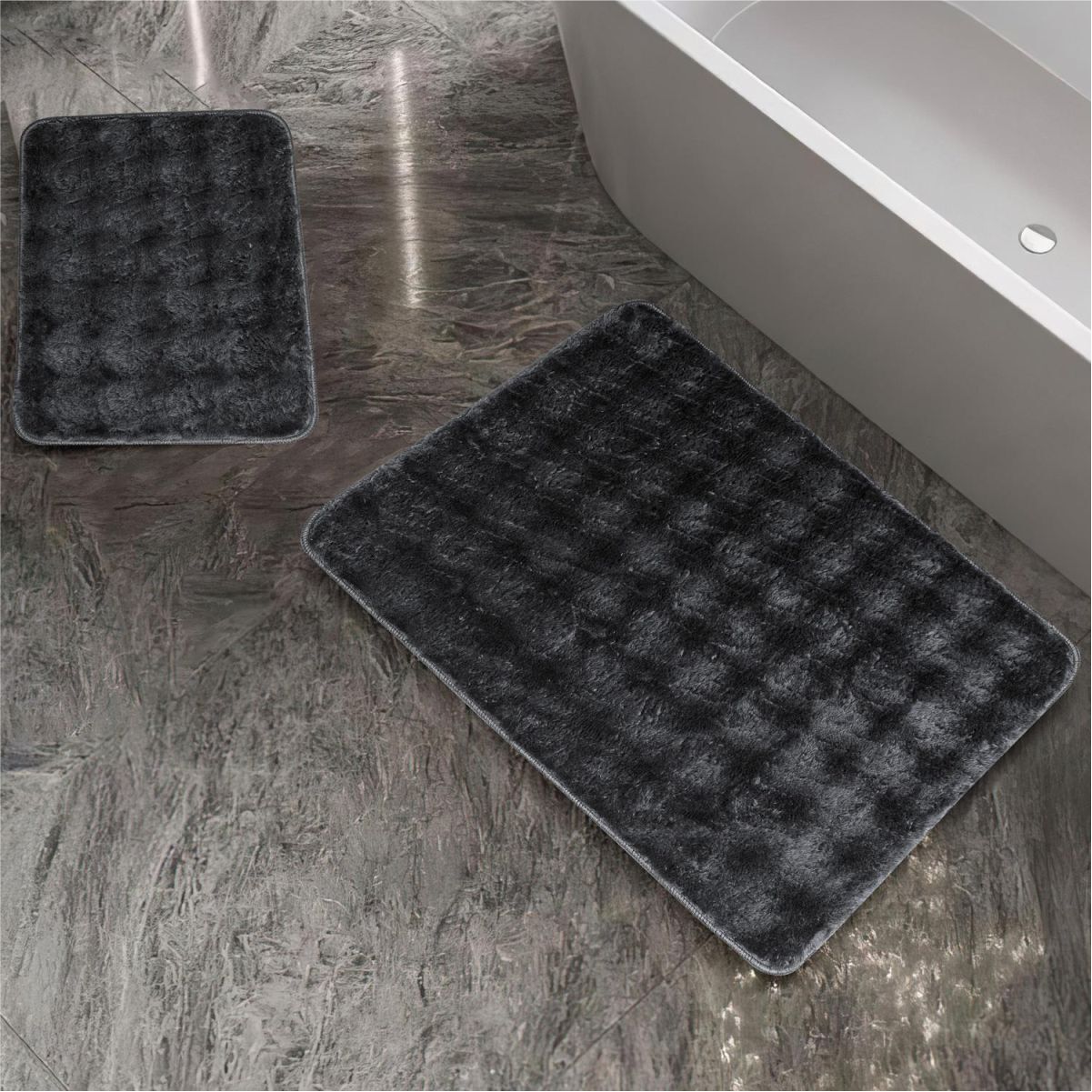 Schafer Home Pia 2'Li Peluş Banyo Paspas - Ant01