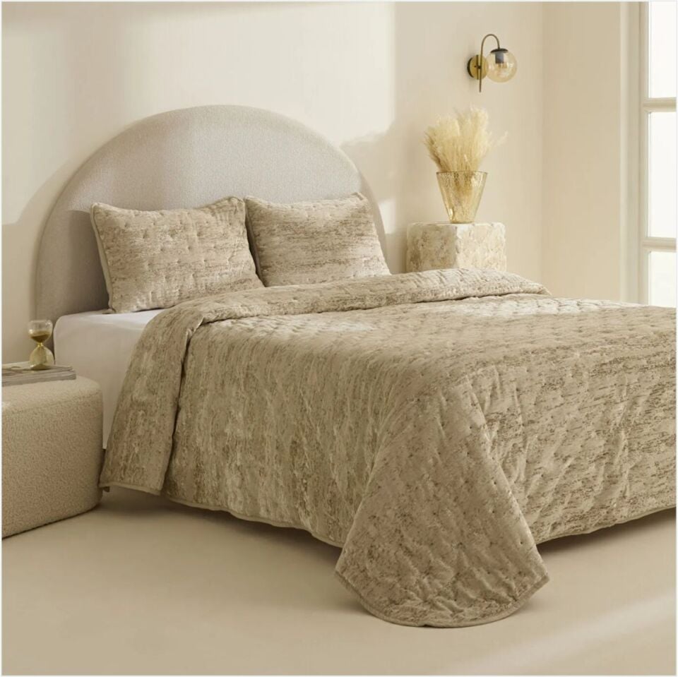 KARACA CLEMENT YATAK ÖRTÜSÜ ÇİFT KİŞİLİK BEJ