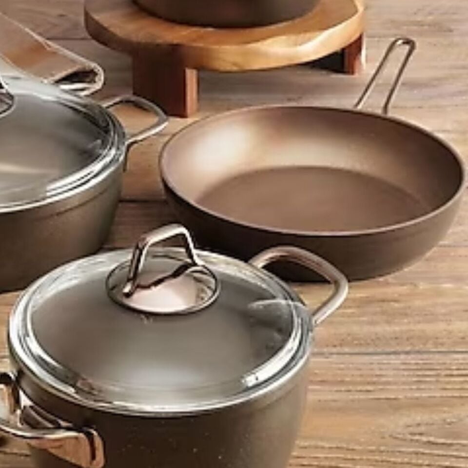 Pierre Cardin Graniks Metal Saplı 7 Parça Tencere Seti Bakır